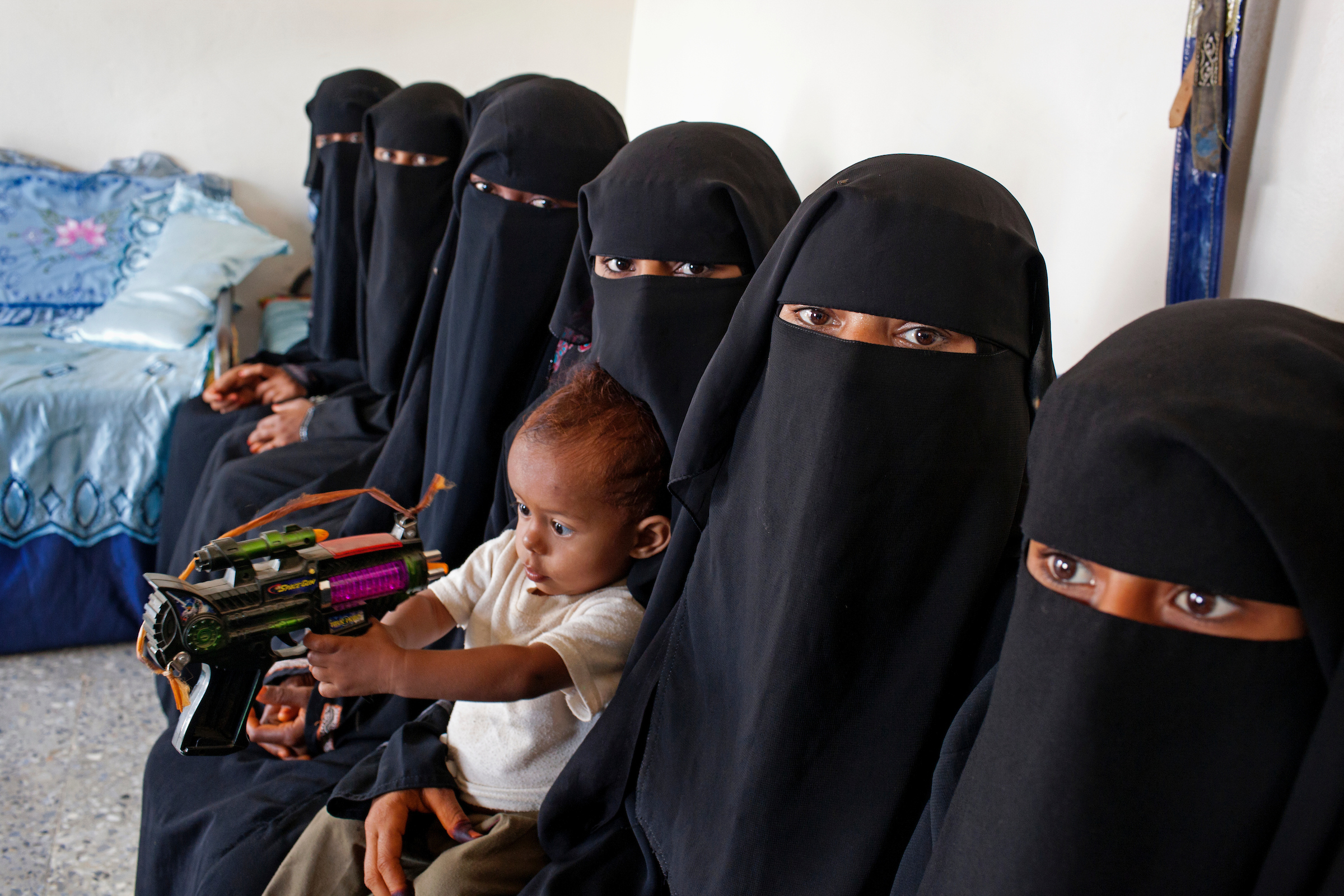 A group of young brides, all married between the ages of 14 and 16, gather in Al Hudaydah, Yemen.