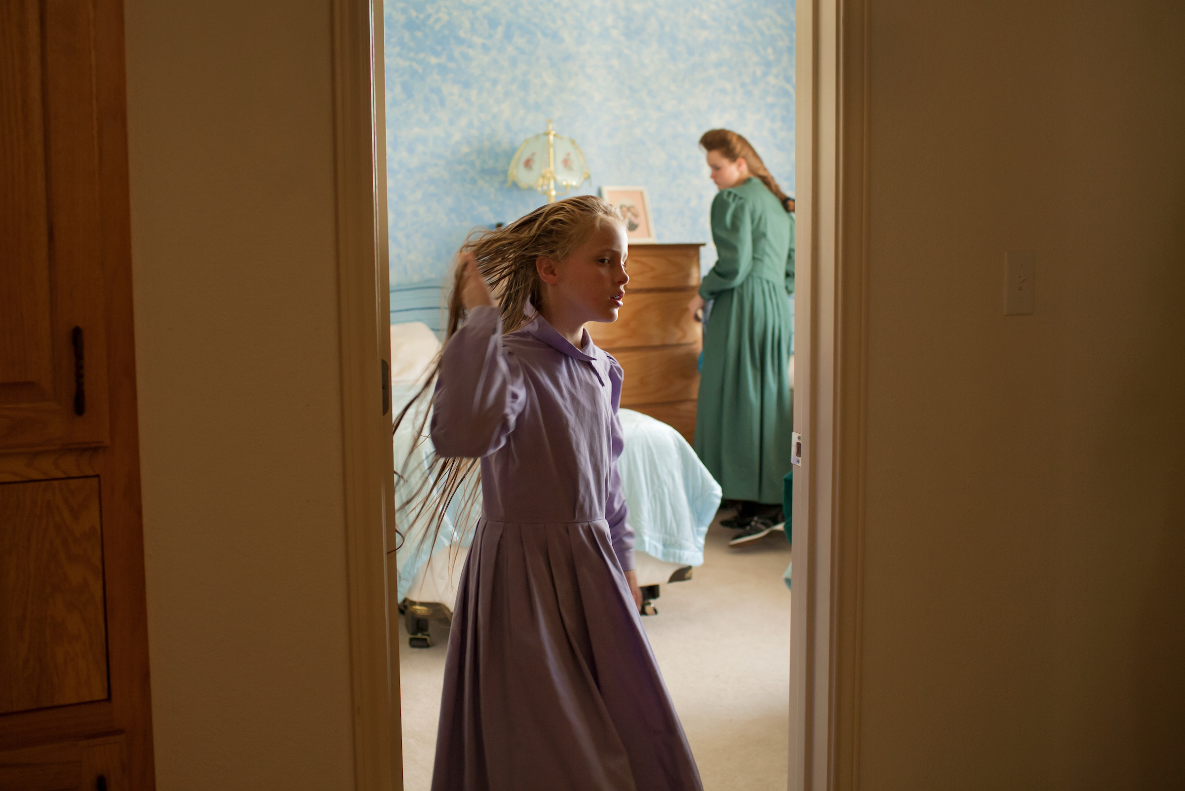 Children of Warren F. Jeffs take refuge from authorities in a Texas rented home after the raid.